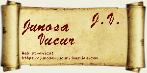 Junoša Vučur vizit kartica